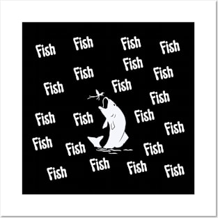 Fisher Fish Funny Design Posters and Art